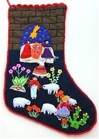 Nativity Stocking with Wall